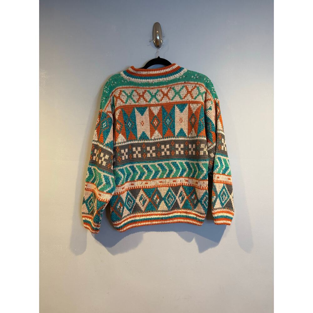 Fabrizio Vintage Wool Blend Sweater Size M Southwestern Aztec Pattern - Picture 2 of 4
